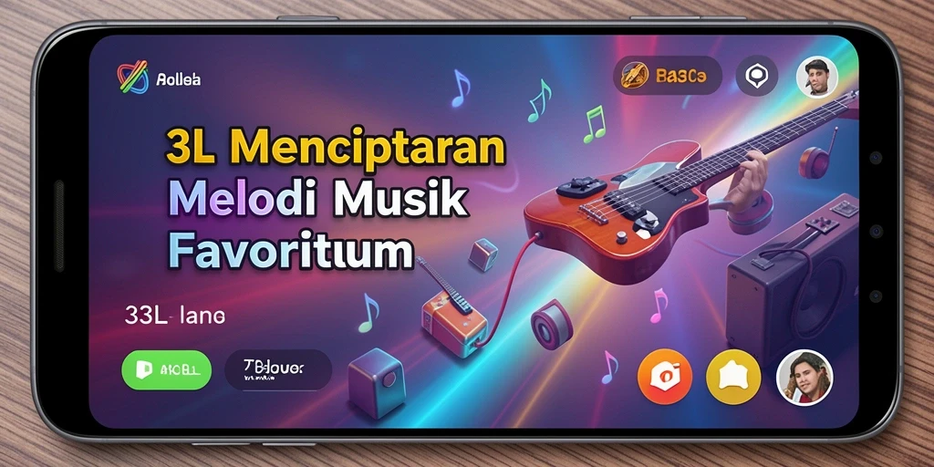 Screenshot 33L menunjukkan antarmuka pengguna yang intuitif untuk membuat musik.