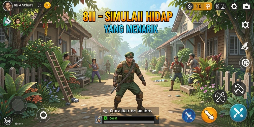 Screenshot gameplay 8II yang menunjukkan interaksi karakter yang mendalam.