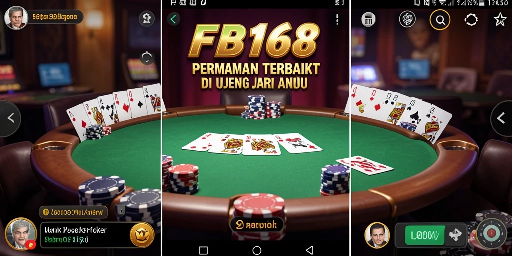 Tampilan gameplay poker yang menarik dan seru di FB168.
