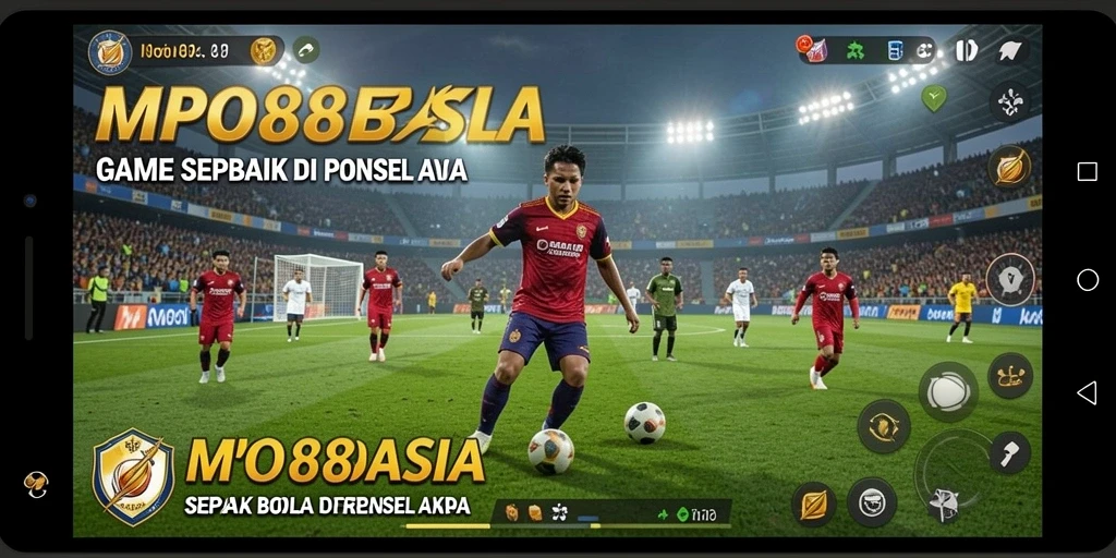 Screenshot gameplay MPO88ASIA menampilkan pertandingan sepak bola yang intens.