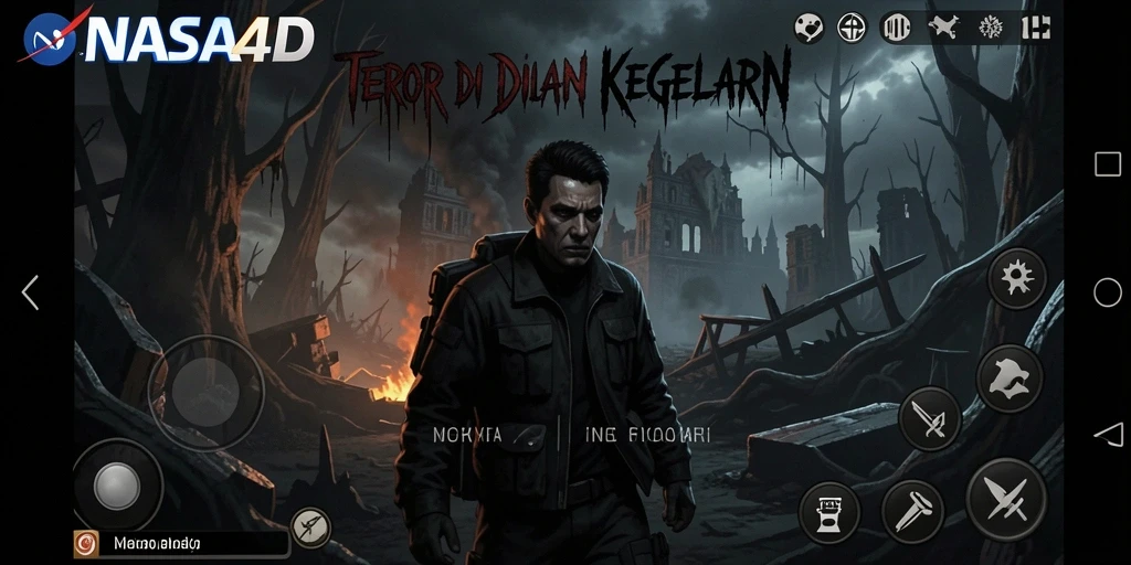 Tampilan screenshot gameplay NASA4D yang menegangkan dan menyeramkan.