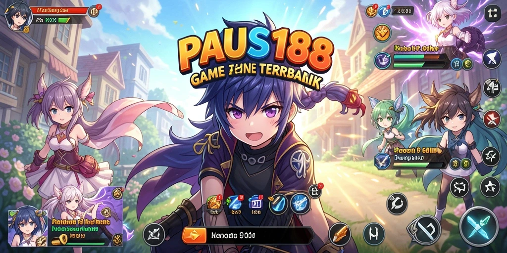 Tampilan gameplay PAUS188 menampilkan karakter Anime favorit dalam aksi.