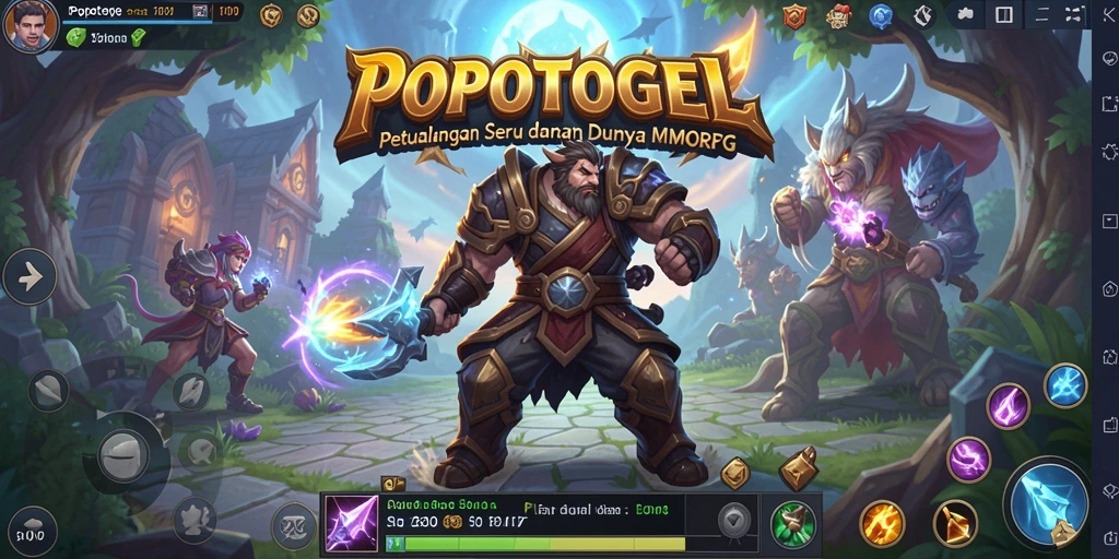 Tangkapan layar menampilkan karakter dan aksi seru dalam game MMORPG.