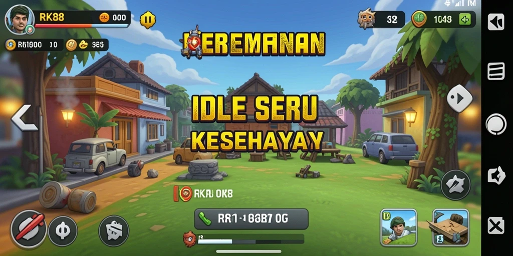 Tampilan permainan RK88 yang menarik dan gameplay yang menenangkan.