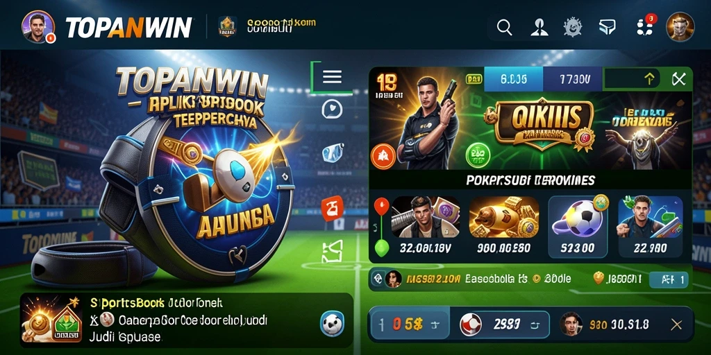Screenshot gameplay TOPANWIN yang menampilkan taruhan olahraga secara langsung.