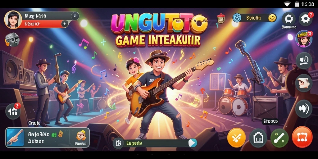 Screenshot gameplay UNGUTOTO menampilkan keseruan bermain musik.